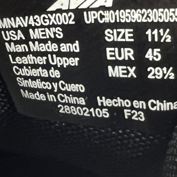 Avia Mens MNAV43GX002 Gray 5000 Athletic Performance Size 11.5 Running Shoes - Picture 9 of 9